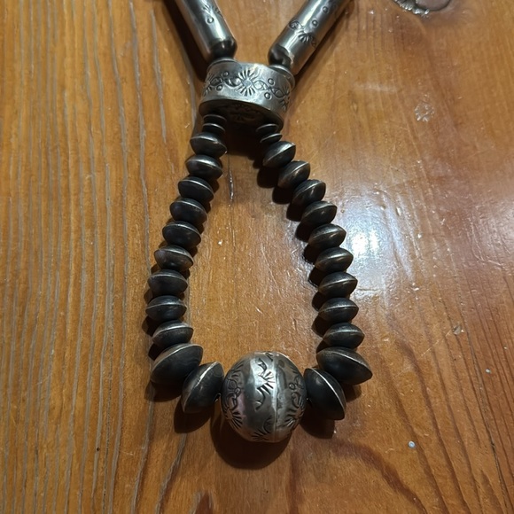 Sterling Silver Jacla Barrell Bead Necklace - Picture 2 of 3